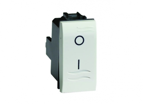 DKC Двухполюсный выключатель, белый, 1мод.