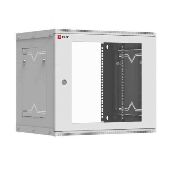 EKF PROxima Astra Шкаф телекоммуникационный настенный разборный 9U (600х450) дверь стекло ITB9G450D
