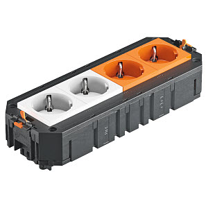 Купить OBO Bettermann Коробка монтажная укомплектованная UT4 GST18i (2+2 розетки) 7404676