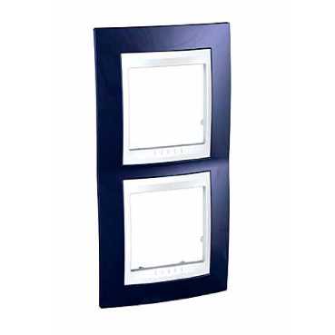 Купить SE Unica Хамелеон Индиго/Бел Рамка 2-ая вертикальная MGU6.004V.842