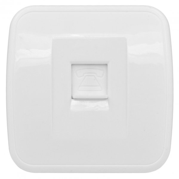 EKF Basic Минск Белый Розетка RJ-11, ОП