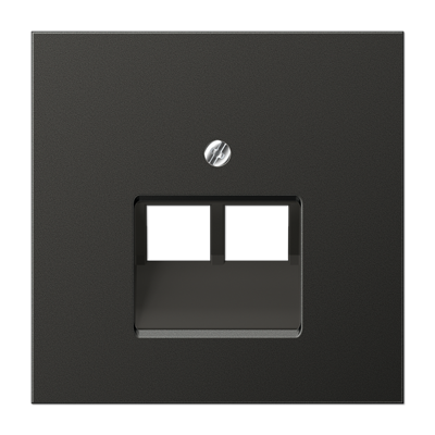 JUNG LS 990 Антрацит Накладка 2-ой наклонной ТЛФ/комп розетки AL2969-2UAAN