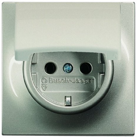 ABB BJE Impuls Шампань Розетка с/з с крышкой 2CKA002018A1016