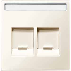 Купить SE Merten SM Беж Центральная плата 2-ая для модулей штепсельных разъемов с полем для надписи и пылез. шторками MTN4564-0344