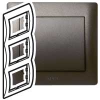 Купить Legrand Galea Life Темная Бронза Рамка 3-я верт 771207