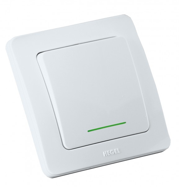 Hegel Мастер внутр Белый ВС10-312 Выключатель 1-клавишный, с индикацией