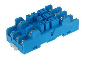 Finder Розетка с винтовыми клеммами (под шайбу) для реле 62.31, 62.32, 62.33; в комплекте металлическая клипса 092.53; версия: синий цвет 92431SMA