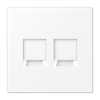JUNG LS 990 Белый матовый Плата для двух модулей, фиксация защёлкиванием LS1969-2WEWWM