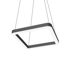 Varton Светодиодный светильник Enso Q 445х445х40 мм 24 Вт 4000 K подвесной RAL9005 445*445*40мм черный матовый с рассеивателем опал V1-R0-9Q523-30000-2002440