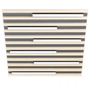 Eglo 39898 Настенно-потолочный светильник MARREIRA, LED 6x8,5W, 5760lm, L575, B575, H60, сталь, черный/дерево, коричневый