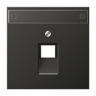 JUNG LS 990 Антрацит Накладка 1-ой наклонной ТЛФ/комп розетки с полем для надписи AL2969-1NAUAAN