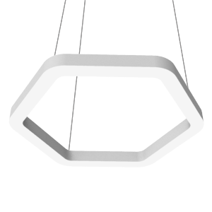 Varton Светодиодный светильник Enso G 580х520х40 мм 39 Вт 3000 К подвесной RAL9003 белый матовый с рассеивателем опал V1-R0-0G523-30000-2003930