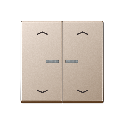 JUNG Клавиша для KNX кнопки, 2 группы, с окошком, символы стрелки дюропласт шампань A102KO5PCH