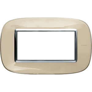 BT Axolute Бежевая карамель Рамка 4 мод эллипс HB4804DA