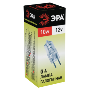 Купить ЭРА G4-JC-10W-12V (галоген, капсула, 10Вт, нейтр, G4)