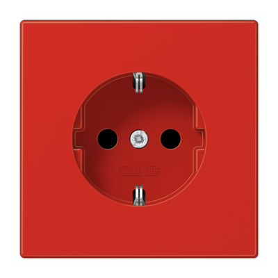 JUNG Штепсельная розетка SCHUKO 16A, 250V~, красный LS1521BFRT