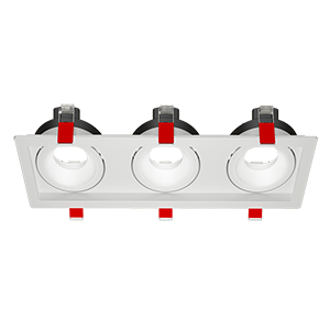 Varton Рамка для модульного светильника FLEX 50 13 тройная встраиваемая110х325х55мм RAL9010 поворотная V1-R0-00435-10011-2000000