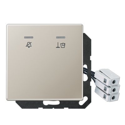 JUNG Накладка для внешнего DND-модуля с LED-лампами, 230 В, нержавеющая сталь ESCUKO5M230