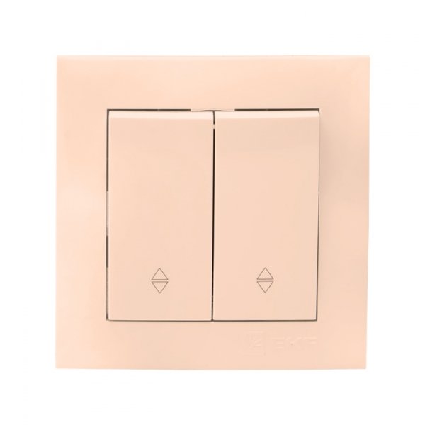 EKF PROxima Валенсия выключатель 2-кл. 10А кремовый проходной