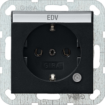 Gira Розетка с з/к и контрольной лампой и полем для надписи 0452005
