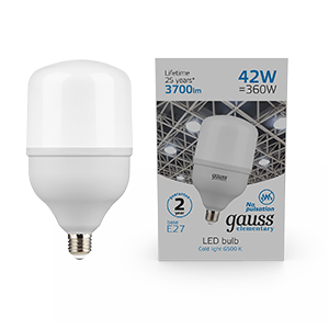 Gauss Лампа Elementary T120 42W 3700lm 6500K E27 LED 63234