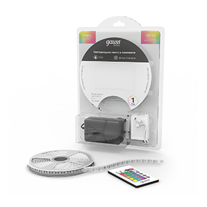 Gauss Лента Basic в комплекте 12V 10W/m 700lm/m RGB IP20 LED 5m 1/50 BT042