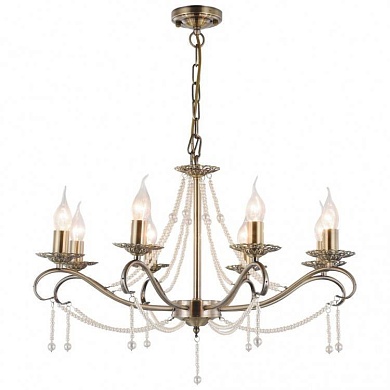 VELANTE 374-503-08 Люстра подвесная Бронзовый, Белый E14 8*60W