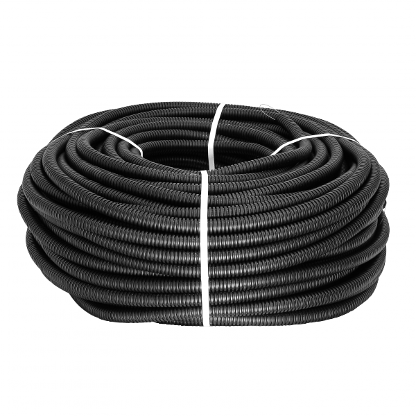 EKF PROxima Труба гофр. ПНД Plast с зондом d20мм (25м.) черная