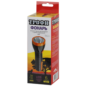 Купить ТРОФИ TA11 Фонарь Акку 4V1Ah, 2в1, 1Вт+10SMD Б0010038