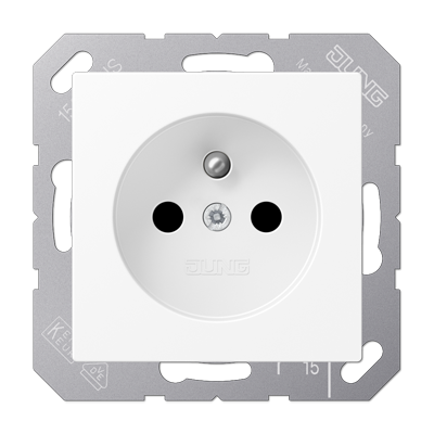 JUNG Розетка SCHUKO® 16A 250V с защитой от детей франко-бельгийский стандарттермопласт белый матовый A1520FBFKIWWM