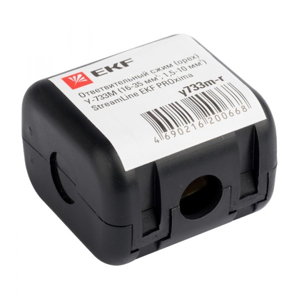 EKF PROxima Ответвительный сжим (орех) У733М (16-35 мм2; 1,5-10 мм2) розничный стикер StreamLine