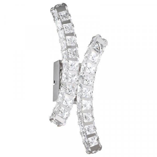 Eglo Бра LED TONERIA, 24х0,5W(LED), L190, H470, сталь, хром/хрусталь 39004