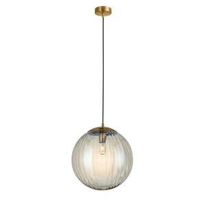 Favourite 2653-1P подвес Каркас цвета латунь, плафон из выдувного стекла коньячного цвета