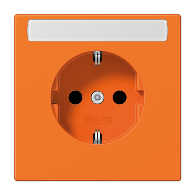JUNG SCHUKO розетка с полем для надписи 9x58 мм, оранжевый LS1520BFNAO