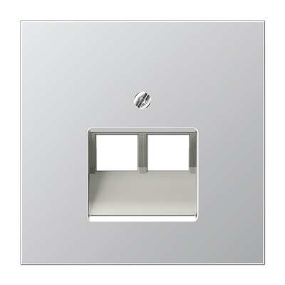 JUNG LS 990 Алюминий Накладка 2-ой наклонной ТЛФ/комп розетки AL2969-2UA