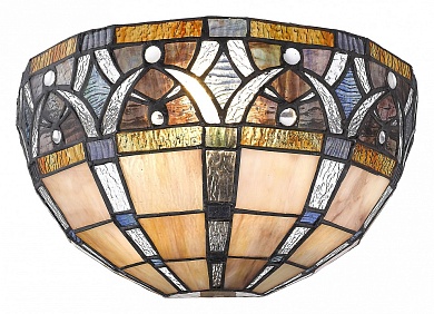 VELANTE 824-801-01 Бра Бронзовый/Разноцветный E14 1*40W