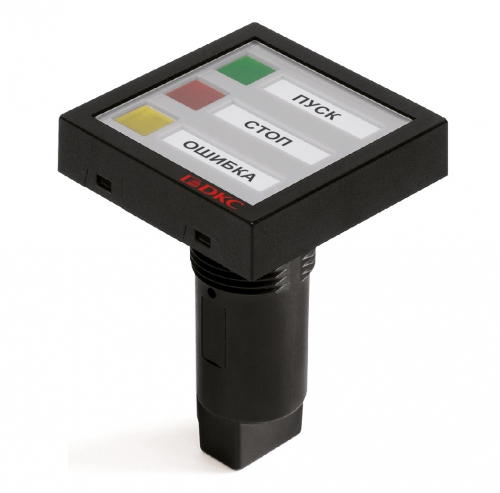 DKC Мульти индикатор, винт. подкл., уст.размер 22/48, квад., три диода, 230В,