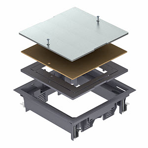 Купить OBO Bettermann Лючок ревизионный ZES4-2 U (люк напольный съемный, полиамид, серый) 7406701