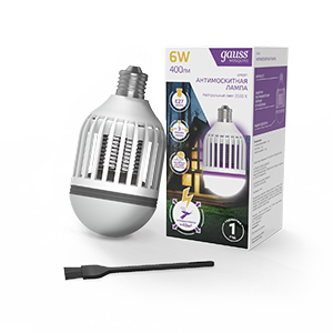 Gauss Антимоскитная лампа Mosquito, 6Вт, E27, 1/40 GMQ01