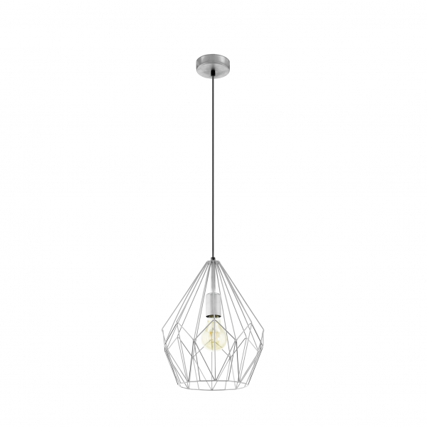 Eglo 49935 Подвес CARLTON 1, 1x60W (E27), 310, H1100, сталь, серебро