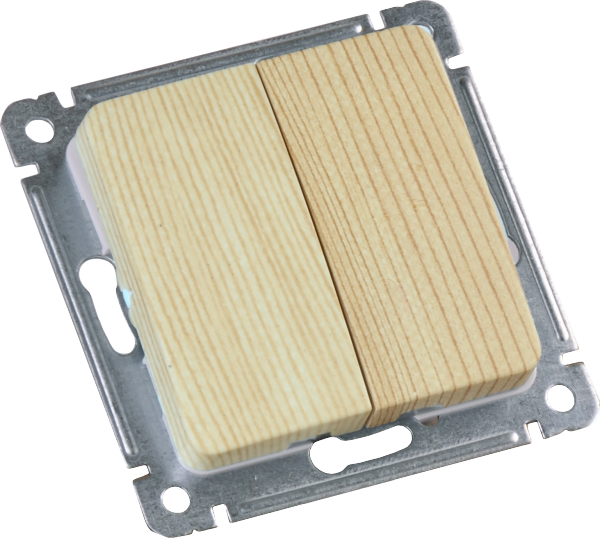 Hegel Мастер внутр Сосна ВС10-451-02 Выключатель 2-клавишный, механизм