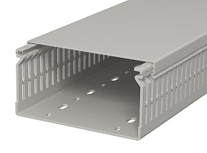 Купить OBO Bettermann Кабель-канал перфорированный распределительный LK4 N 60x120x2000 мм (перфокороб) ПВХ, серый RAL7030 6178213