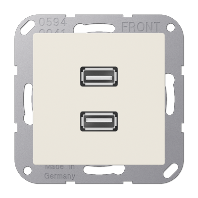 JUNG Мультимедиа разъём, слоновая кость MAA1153