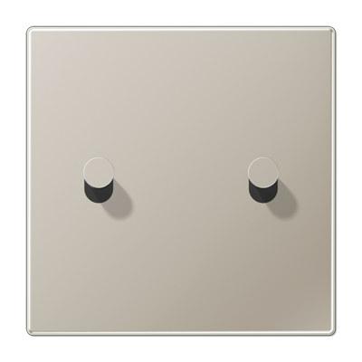 JUNG LS1912 Нержавеющая сталь Центральная плата, 1 пост, 2 тумблера,конус; метал. исполнение ES12-5K1