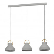 Eglo 390227 Подвесной светильник HL/3 E27 grey/pb-brushed'ESTEPONA'