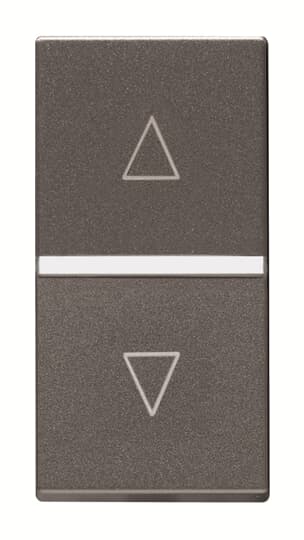 ABB Механизм выключателя жалюзи кнопочный, без фиксации, 1-модульный, серия Zenit, цвет антрацит 2CLA214400N1801