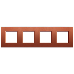 BT LL Красный шелк Рамка прямоугольная, 2+2+2+2  мод LNA4802M4RK