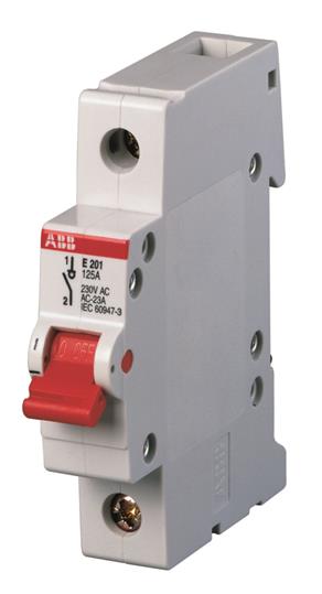 ABB E201r Рубильник 1P 80A рычаг крас. 2CDE281001R0080 ABB E201r Рубильник 1P 80A рычаг крас. 2CDE281001R0080