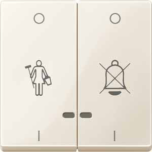 Купить SE Merten SM Беж Две Клавиши "перечеркнутый звонок","горничная" с окошком для световой индикации MTN3429-0344