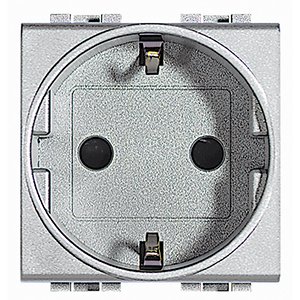 BT LL Алюминий Розетка силовая 2К+З безвинтовой зажим NT4141AN